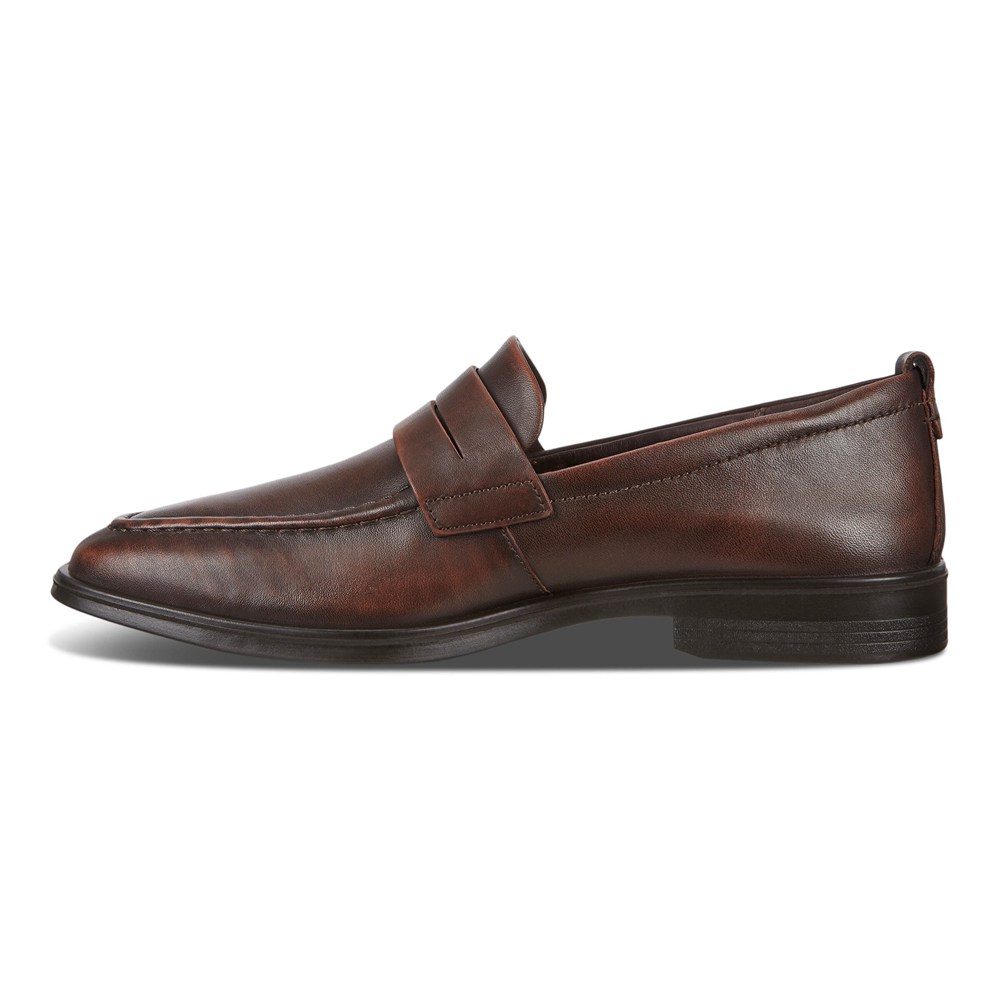 ECCO Mens Loafers Brown - Melbourne Penny - DXW-604398